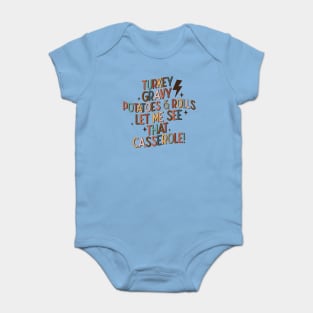 Turkey Gravy Potatoes & Roll Baby Bodysuit